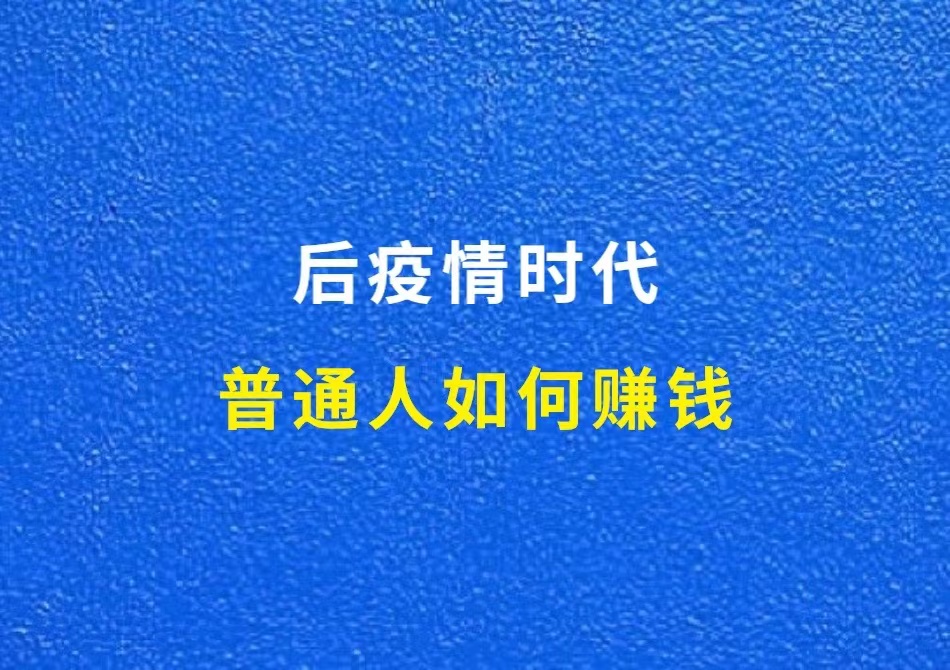 后疫情时代的2023年，普通人如何赚钱