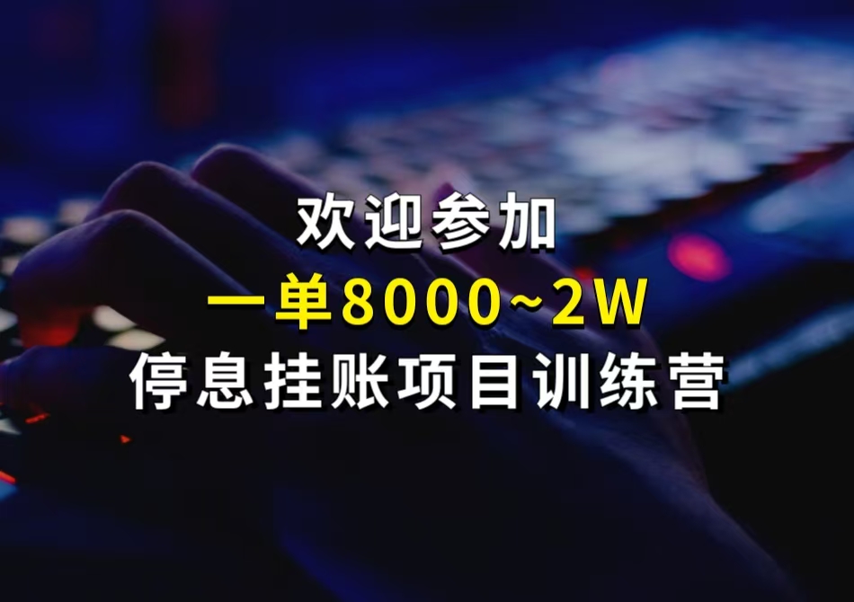 停息挂账项目训练营，欢迎参加-财智副业社